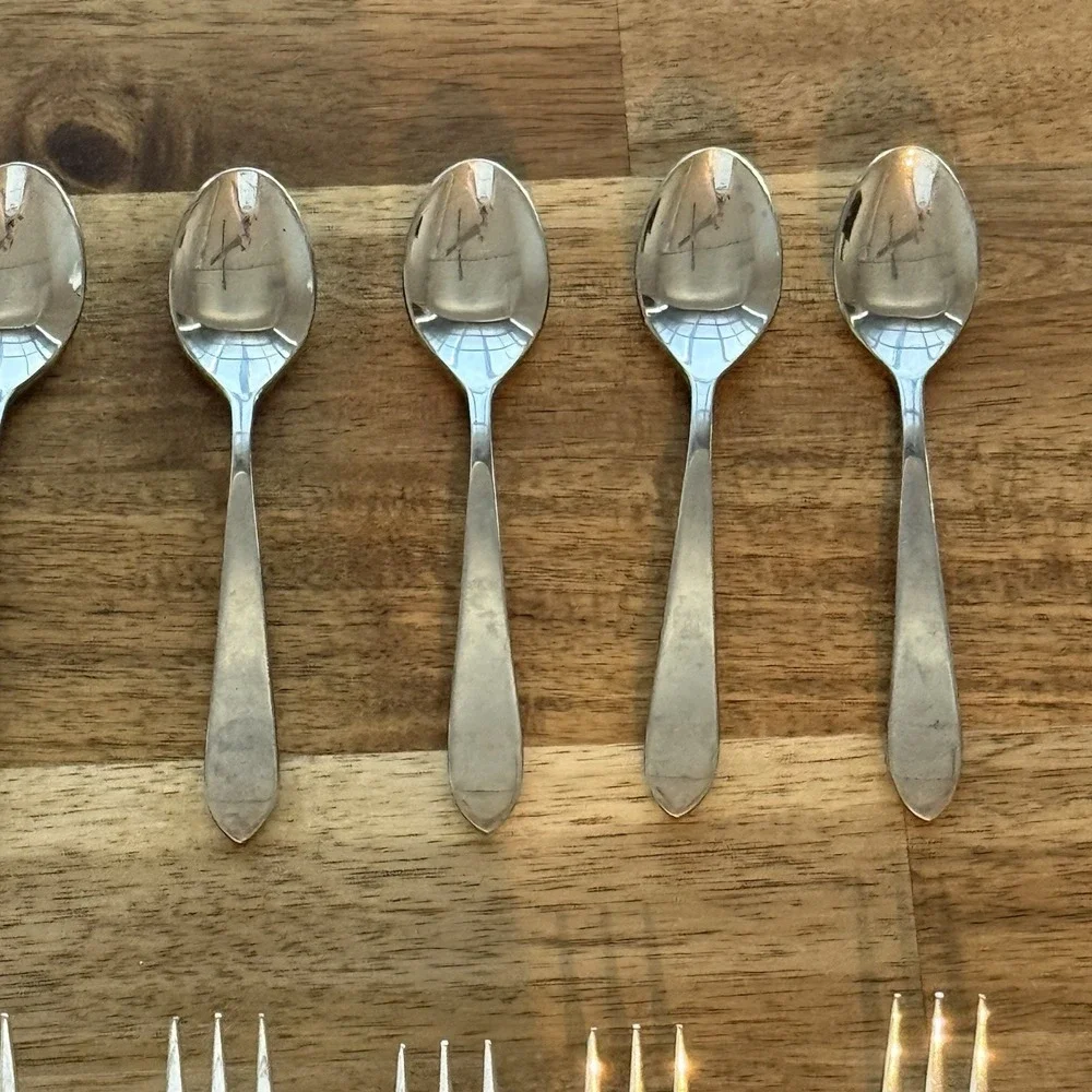 Retroneu Stainless Steel Set Of 24 Forks & Teaspoons Korea